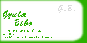 gyula bibo business card